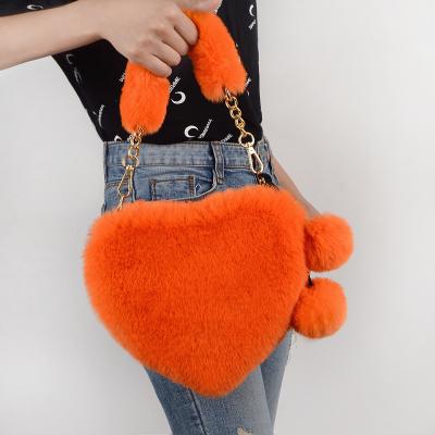 China 2022 new fashion anti-theft cute plush heart-shaped handbag for female heart handbag for sale