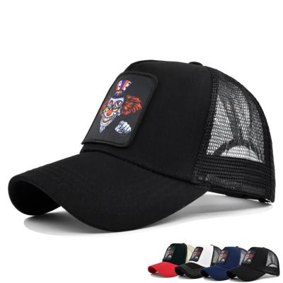 China Hot Selling Embroidered Baseball Cap Clown Print Duck Tongue Hat Mesh Curved Brim Sun Visor Hat Wholesale COMMON for sale