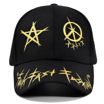 China Wholesale COMMON Chinese Style Graffiti Baseball Cap Printed Street Eaves Wide Fashionable Duck Tongue Cap Hat Students for sale