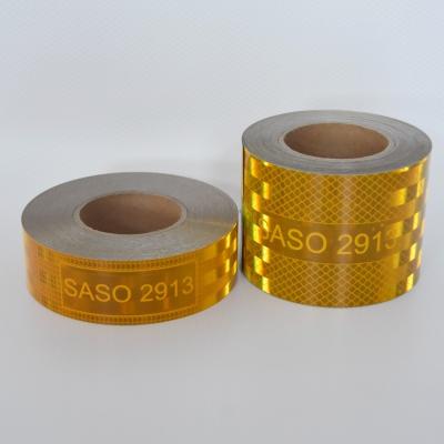 China Aluminium op maat gemaakt Mirco Prismatic SASO 2913 zelfklevende reflecterende tape sticker Te koop