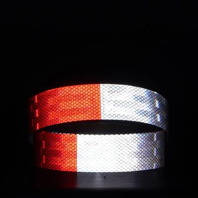 China Fade Resistant Reflective Sticker Dot C2 Red and White Reflective Tape on Trailers for sale