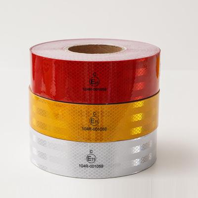 China Tela de viscosidade refletiva de alta intensidade prismática ECE 104R Branco Amarelo Vermelho à venda