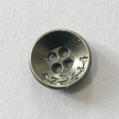 China New Custom Viable Style 10mm 4 Holes Metal Sewing Button For Shirt Button for sale