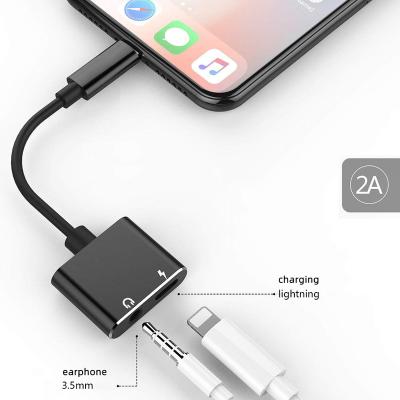 China LAPTOP 2 in 1 fast charging and normal charging listen music charging wire control lighting earphone jack audio adapters for sale