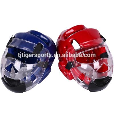 China Dipped foma Taekwondo Pads Equipment High Strength Taekwondo Helmet With Cover for sale