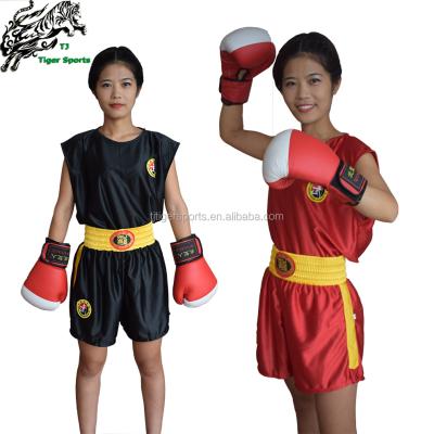 China Custom made 100% polyester chinese wushu sanda uniforms / kick boxing uniforms for sale