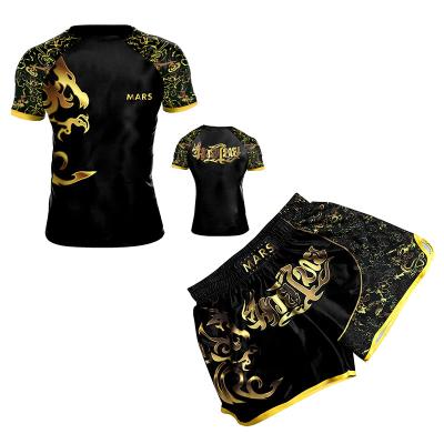 China 100% Polyester Sublimation Sublimation Printed Custom Make Your OWN Kick Boxing T-Shirt Panties Men Women Muay Thai Muttahida Majlis-e-Amal Shorts for sale