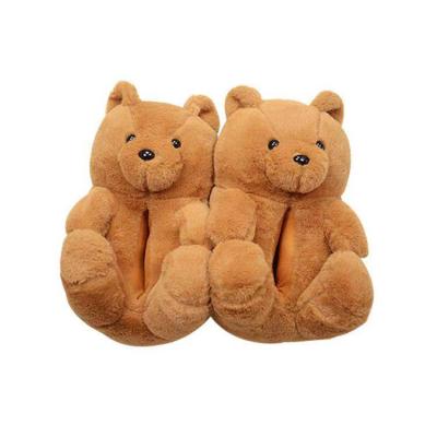 China Fashion trend hot sales fashion trend canvas and cotton Teddy Bear Slippers For Outdoor material for sale