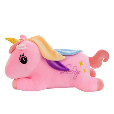 China Hot Sale Eco-Friendly Baby Plush Soothing Toys Easy To Remove And Wash Unicorn Pillow Cover for sale