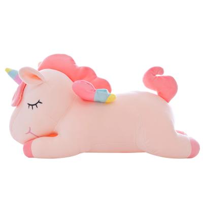 China Factory direct sales eco-friendly plush pink baby unicorn plush toy with detachable zipper for sale