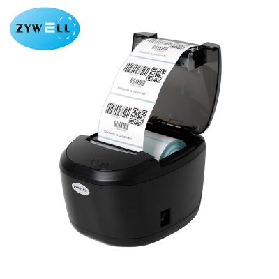 China black and white USB WIFI interface barcode label printer inkless printing direct thermal label printer zy309 for sale