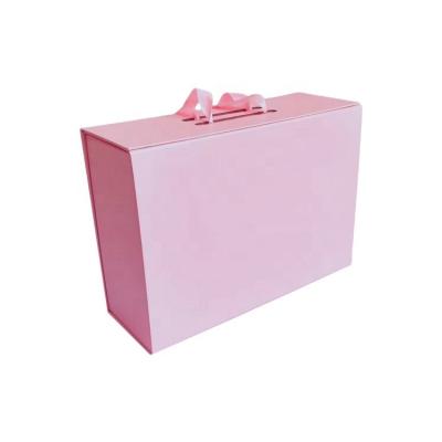 China Recycled Materials Custom Logo Foldable Box Envelopes White/Pink/Black/Grey Paper Box Packaging Bag For Purses for sale