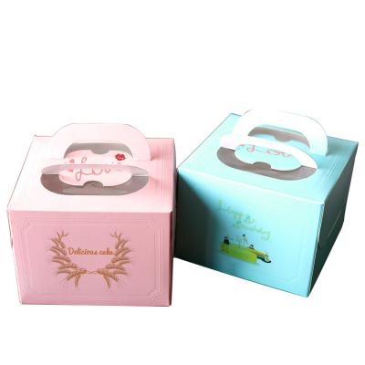 China Handmade Custom Bakery Box Window Donut Designs Dessert Packaging 12 Inch Macaron Paper Cake Boxes For Pop Cupcake Stand Mooncake for sale