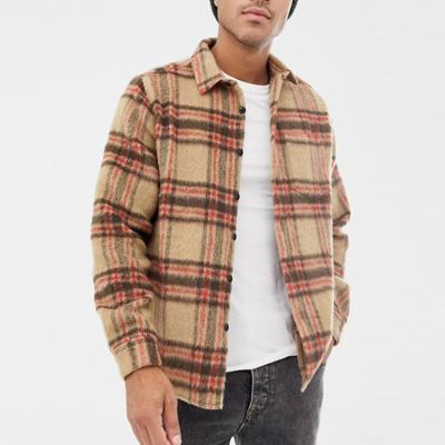 China Wholesale Custom Factory Shirt 100% Cotton Long Sleeve Anti-pilling Plaid Flannel Shirt Men for sale