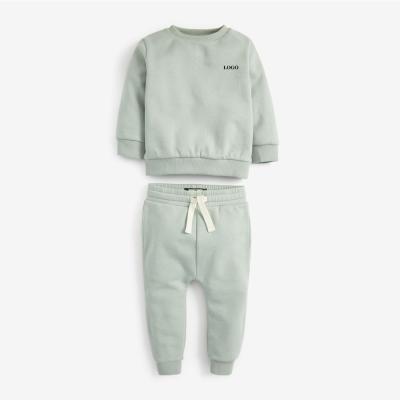 China China Factory Wholesale Custom Cotton Casual Kids Terry Sweat Suits Kids 2 Piece French Sweatsuit for sale