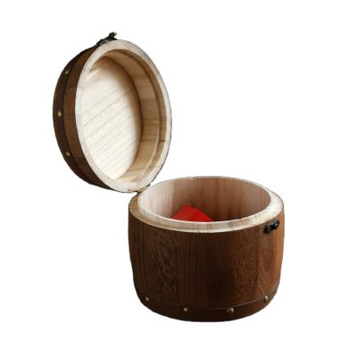 China Handmade Luxury Round Tea Gift Packing Box for sale