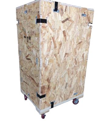 China recyclable folding wooden crate with wheels for sale for sale