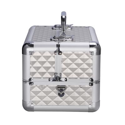 China Pro Style Custom Aluminum Beauty Box Cosmetic Nail Make Up Vanity Salon Case Cosmetic Case for sale