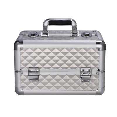 China Custom Style Customized Silver Aluminum Makeup Flight Case for sale