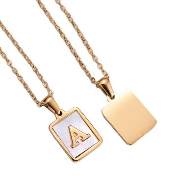 China Fashion Woman Environmental Friendly Gold Plated Jewelry 2021 Letter Initial Fritillaria Necklace for sale