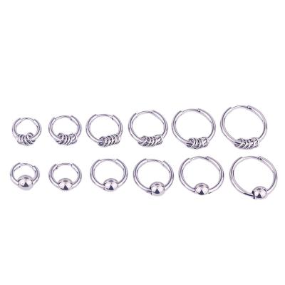 China Easy Punk Ring Body Piercing Nose Hoop Segment Lip Hinged Rings Sniff Helix Cartilage Rook Earrings for sale