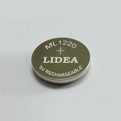 China ML1220 Lithium rechargeable button cell for sale