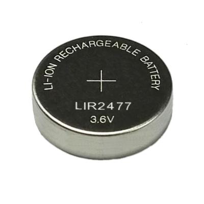 China 3.6V lithium ion button cell LIR2477 for sale