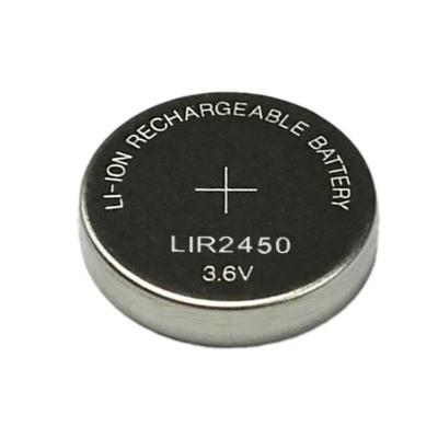 China 3.6V lithium ion button cell LIR2450 for sale