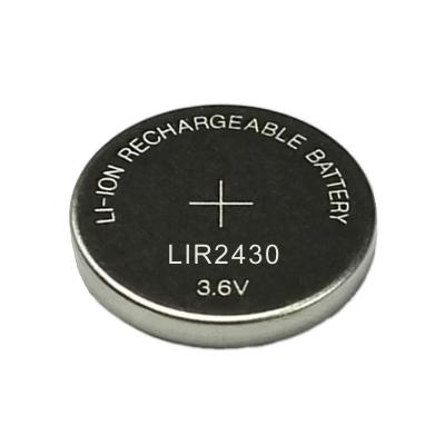 China 3.6V lithium ion button cell LIR2430 for sale