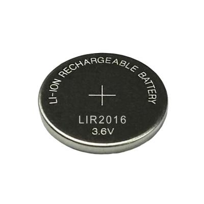 China 3.6V lithium ion button cell LIR2016 for sale