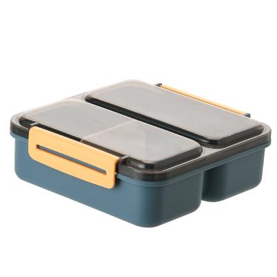 China Office Sustainable School Lunch Box Plastic Single Layer Sealed Compartment 1000ML Lunch Box Keeping Can Be Heating Lunch Box for sale