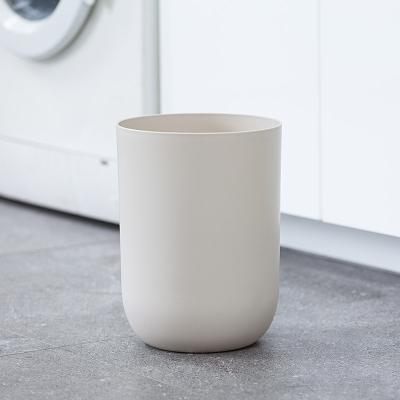 China Without Lid Wholesale Plastic Garbage Bin Single Simple Style 12L Around Waste Can Household Gray Paper Basket Without Lid For Home Company for sale