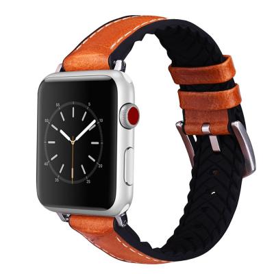 China New Fashion Luxury Genuine Leather Watch Band For Apple Watch Band 38mm Leather Strap 42mm For Apple iWatch for sale