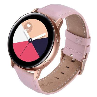 China Fashion Simple Design Genuine Leather Watch Band For Samsung Galaxy 20mm Watch 42mm Active Watch 46mm for sale