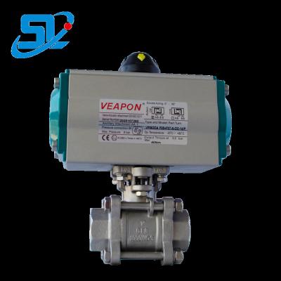 China General 1 Inch Double Acting Ball Valve Rotary Actuator 1.4408 Pneumatic Ball Valve Actuator for sale