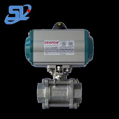 China General Thread Remote Control Single Acting High Temperature Pneumatic Ball Valve for sale