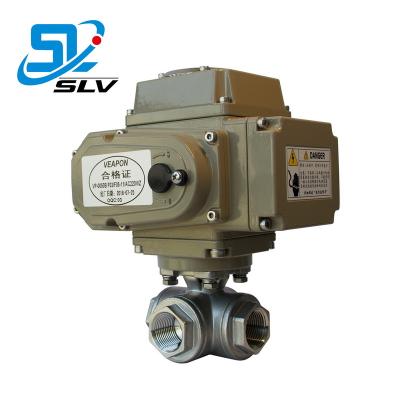 China General hot sale three way motorized electric ball valve for water oil gas for sale