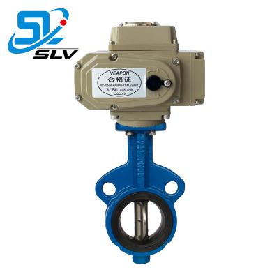 China 1.Cast Iron Center Line Broad Wafe Butterfly Valve With Electric Actuator for sale