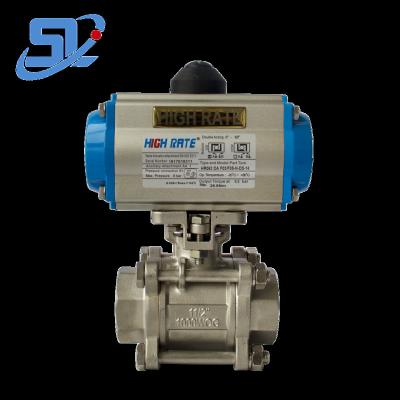 China HIGH RATE General Stainless Steel Thread Pneumatic Ball Valve for sale