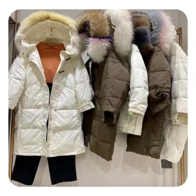 China Fashionable Used Clothing dlo stock wholesale off-season clearance down jacket with cut label bulk sale of second-hand discount women's used clothing for sale