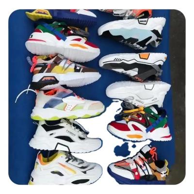 China Fashionable Used Clothing dlo cut label stock used high quality light breathable sports second-hand shoes men running chunky used shoes stock wholesale for sale