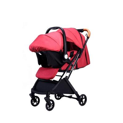 China Canvas 3 In 1 Good Quality Luxury Lightweight Multifunctional Foldable Baby Strollers With Basket for sale