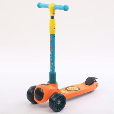 China Child China wholesale price 2 wheel front 1 rear flashing wheels kick kids scooter for sale