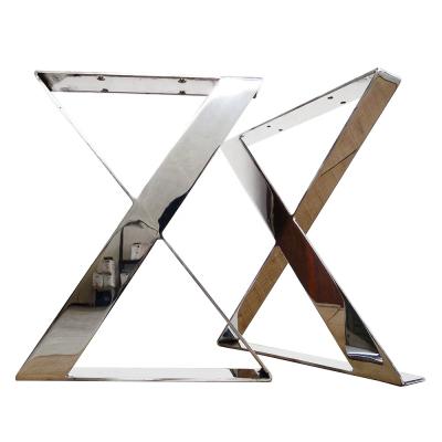 China X Furniture Modern High Quality Metal Table Legs Stable Living Room Dining Table Base Stainless Steel Metal Legs for sale