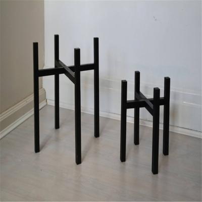 China Simply Metal Iron Plant Stand Plant Stand Handmade Indoor Plant Cross Cheap Pots Stand Decoration Industrial Modern Home Garden for sale