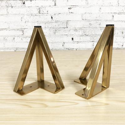 China Mid Century Modern Metal Hairpin Plated Gold Cabinet Sofa Hairpin Legs Furniture Metal Buffet Chair Tea Table Legs for sale