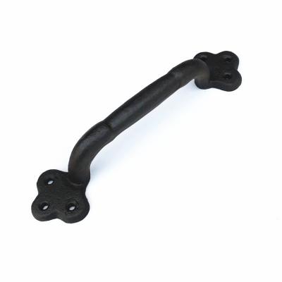 China Black Cast Iron Handle Vintage Holder Coffee Furniture Handle Retro Comfortable Home Decorative Single Drawer Handle Strong Traditional for sale