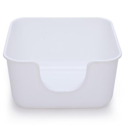 China Cat Litter Cleaning Cat products Super large super full semi-enclosed open cat toilet spatter-proof litter box for sale