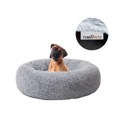 China Travel OEM Dogbed Dog Bed Pet Beds Sofa Round Donut Washable Luxury Designer Cheap Cozy Fluffy Dog Bed for Large Dogs for sale