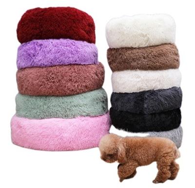 China Stocked Doghouse cat's nest long plush round pet's nest doghouse temperpedic dog bed winter dog house bed for sale